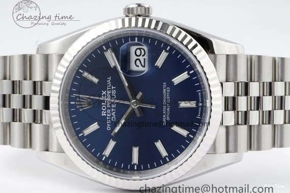 MiroTime 0214 BestValue DateJust 36 SS 116234 VSF 1:1 Best Edition 904L Steel Blue Stick Dial on Jubilee Bracelet VS 2091